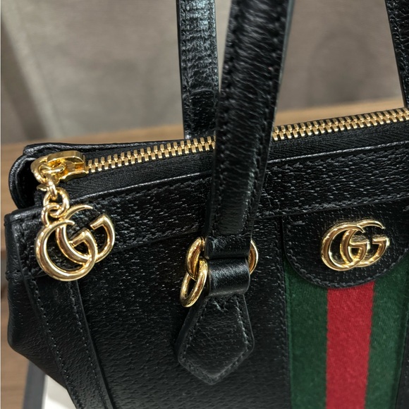 Gucci Ophedia Black Leather Handbag - Picture 16 of 17